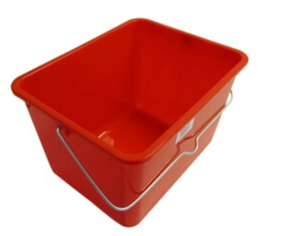 Verfemmer kunststof 14 liter rood 34x29x22,5cm