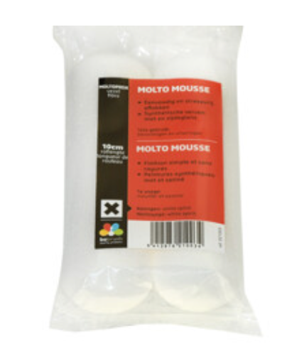 Molto vervang lakrol 10cm/2 stuks 2x afgerond