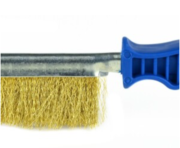 STAALDRAADBORSTEL messing/verkoperd - HV kunststof