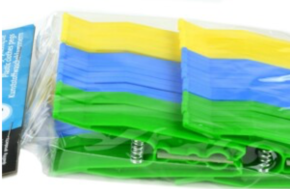 Wasknijper Kunststof groot - 20st