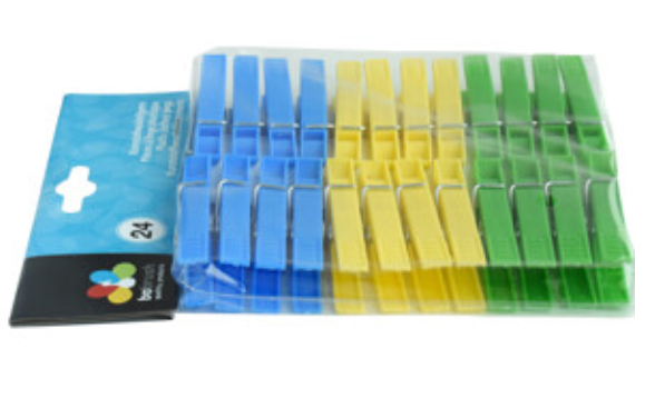 Wasknijper Kunststof 24st