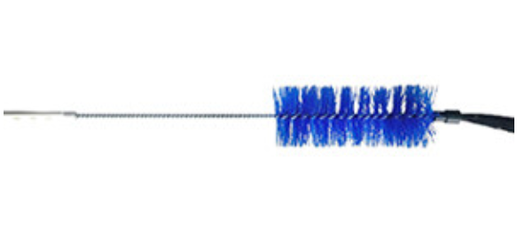 FLESSENBORSTEL Ø 50 nylon blauw met top