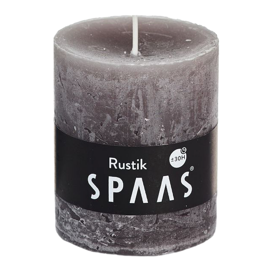 Rustieke cilinderkaars 68/80 mm 30u - taupe - SPAAS