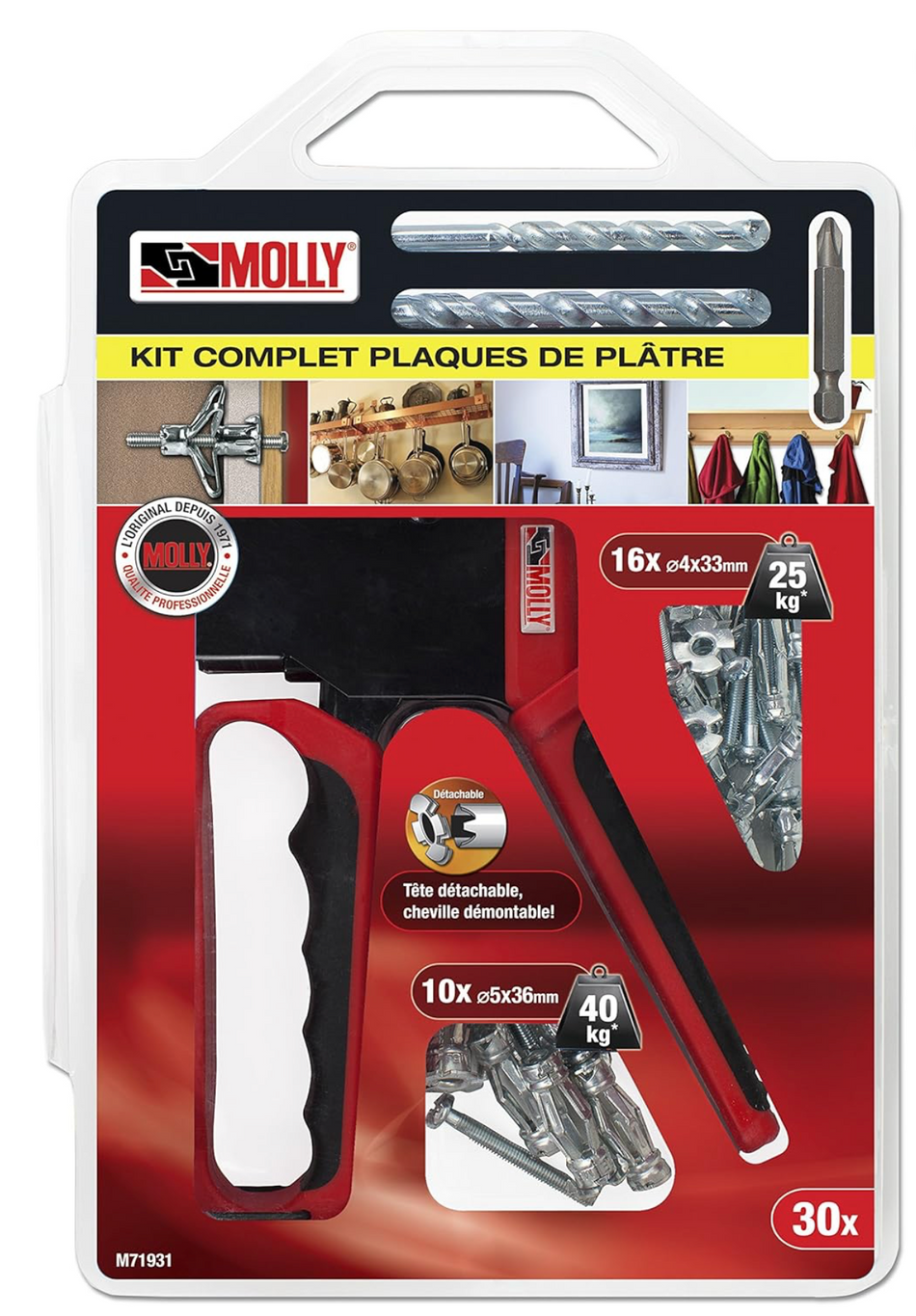 Hollewandplug tang set