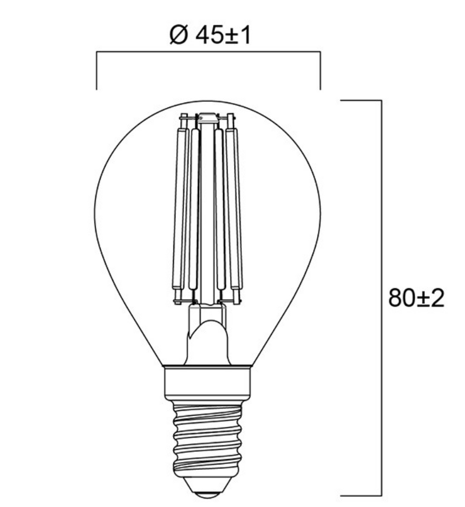 Sylvania E14 LED Kogellamp Mat 6W (60W) – Warm Wit (2700K)