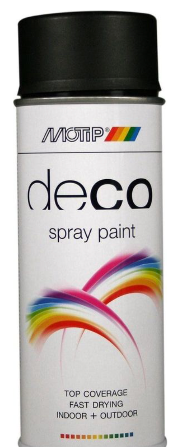 Motip - Deco Spray Paint - Deep Black - Decoratieve Lak