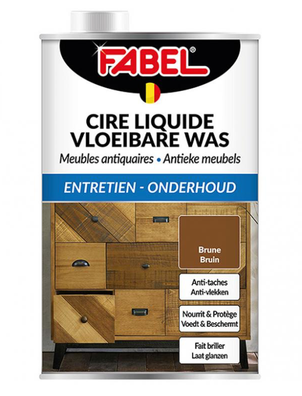 FABEL Boenwas Bruin 1L – Voedt & Beschermt Hout