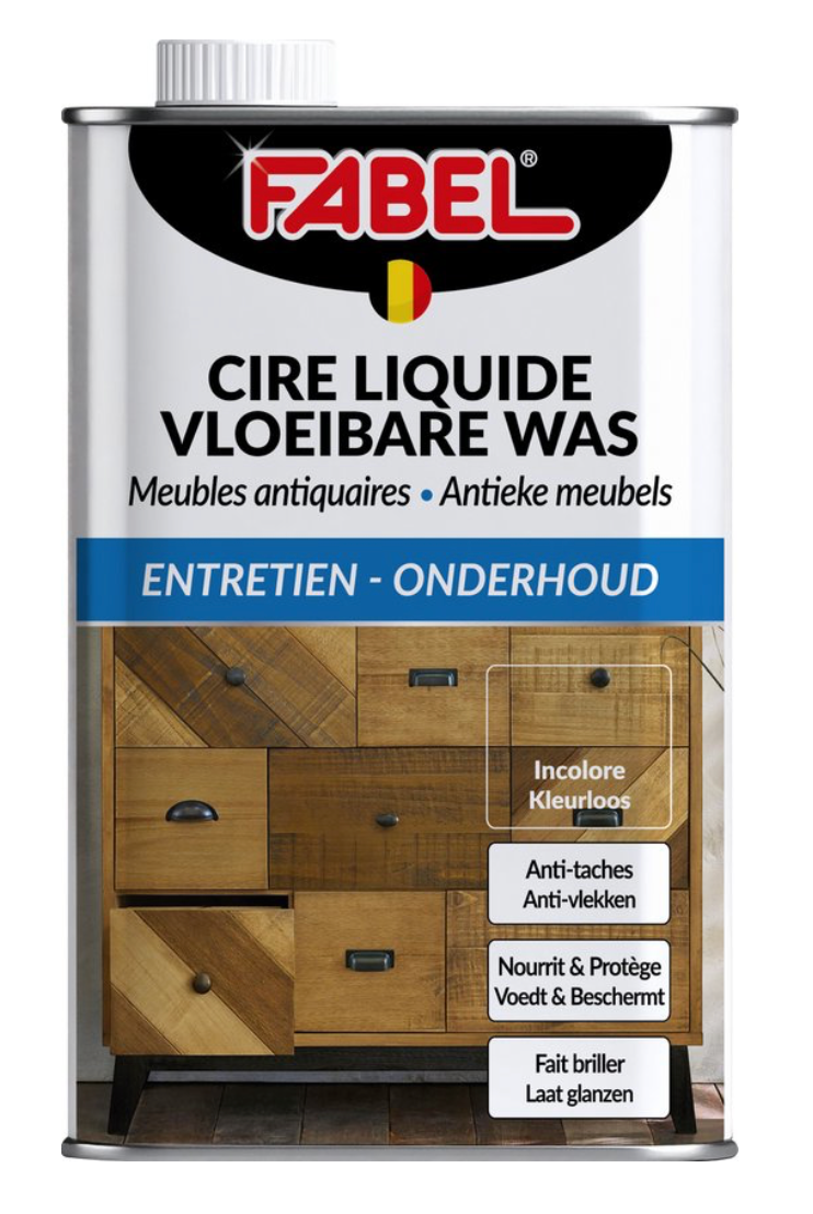 FABEL Boenwas Kleurloos 1L – Voedt & Beschermt Hout
