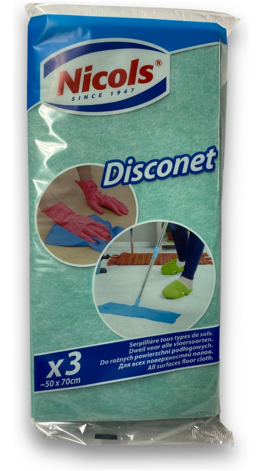 Super absorberende dweilen set van 3 – 50x70 cm groen – wasbaar op 60°C