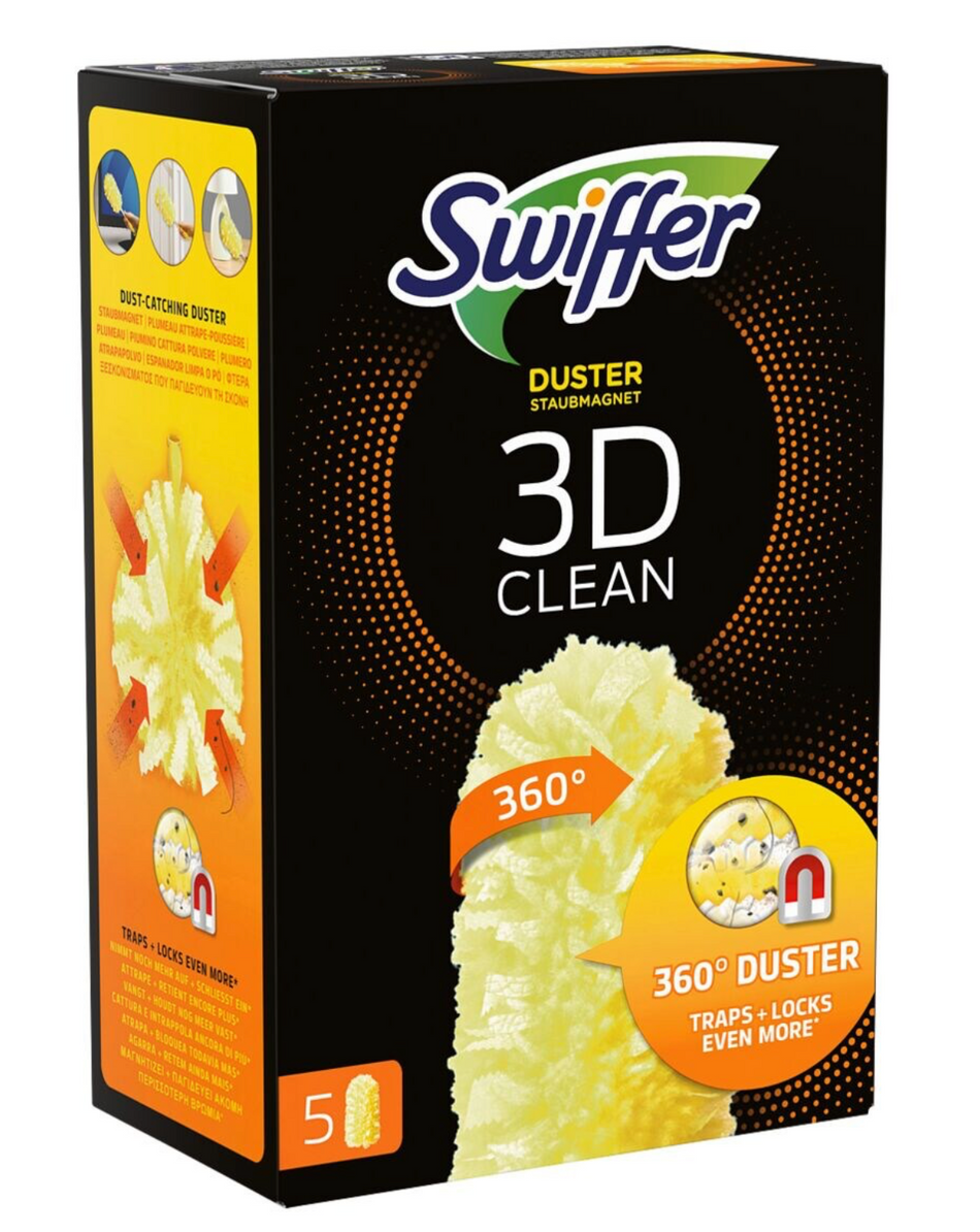 Swiffer Duster 3D Clean – 360° Stofdoek met Navullingen