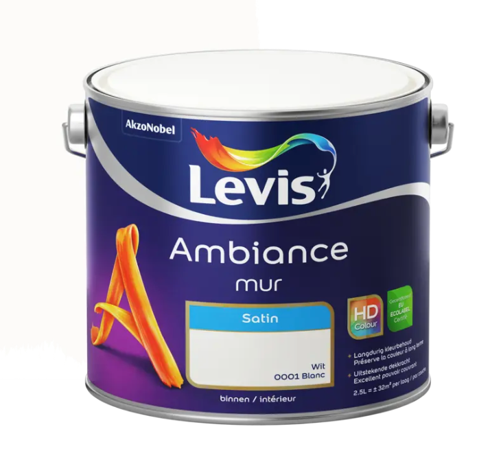 Ambiance Mur Satin Wit 2,5L