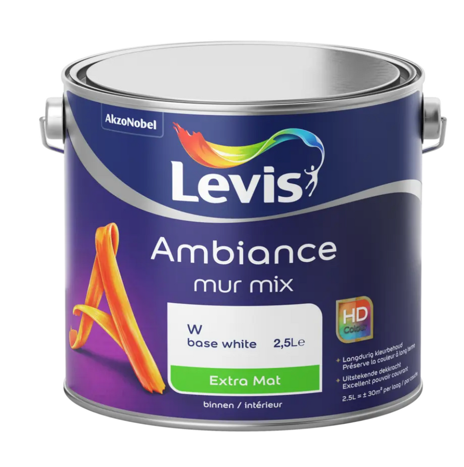 Ambiance Mur Mix W Extra Mat 2,5L – Ultra Matte Muurverf voor Binnen