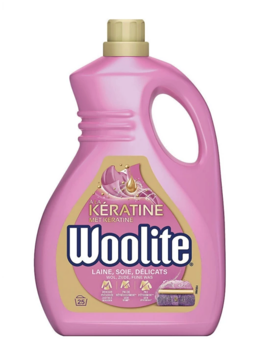 Woolite Keratine Wol, Zijde & Fijne Was – Vloeibaar Wasmiddel voor Delicate Stoffen