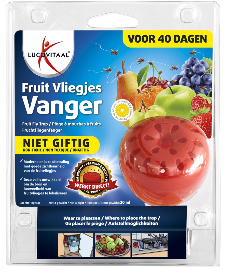 Fruit vliegjes vanger niet giftig 40 dagen