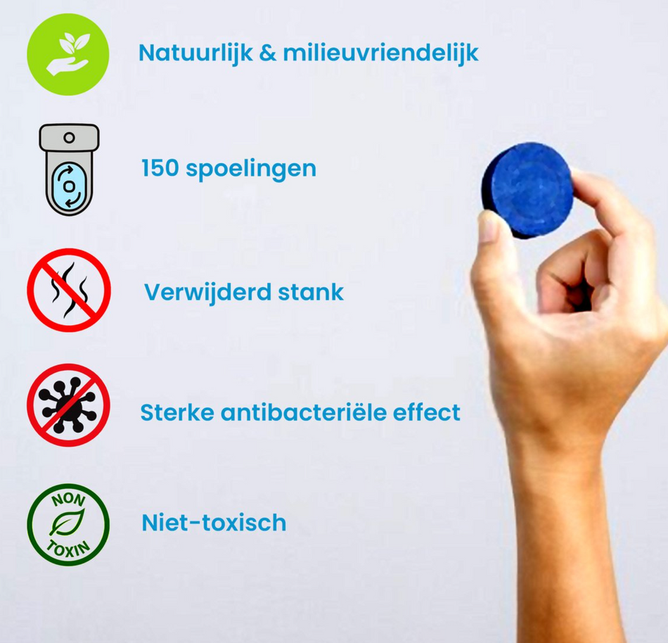 BLUE blauw vr wc 4 blokjes