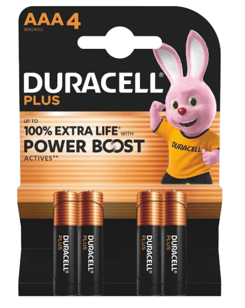 Duracell Plus Power AAA – 4-pack