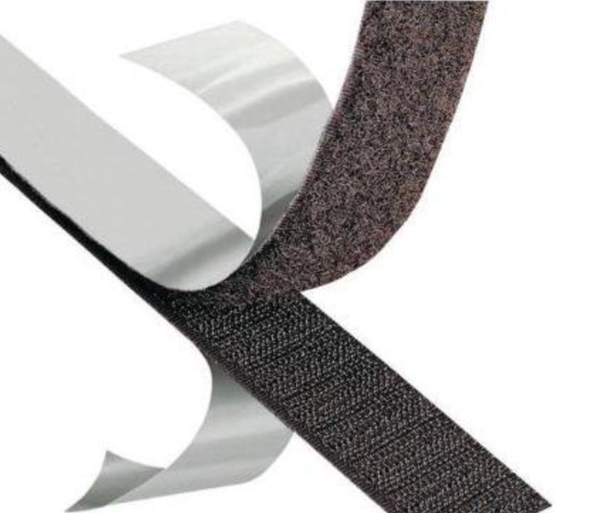 Zelfklevend Klittenband Zwart 2 × 100 cm × 20 mm
