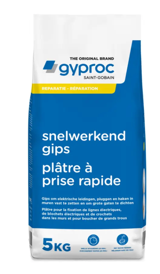 Gyproc gips snelwerkend wit 5 kg