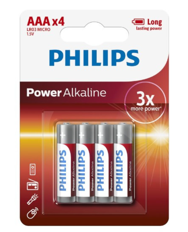 AAA Batterijen 4 stuks Philips