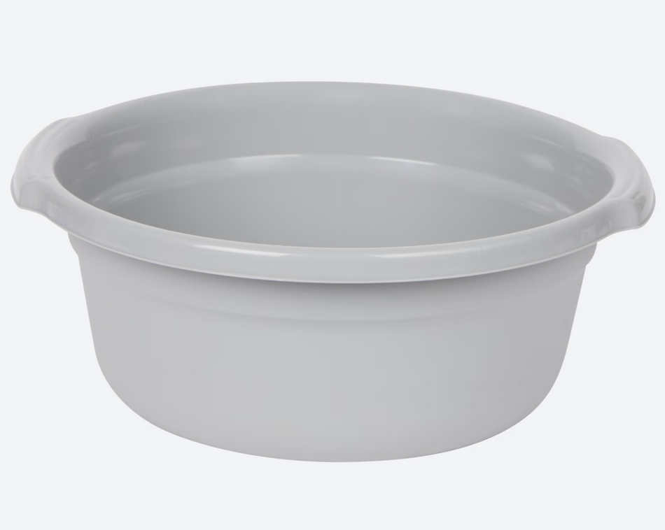 Plastic afwasbak met gebogen rand