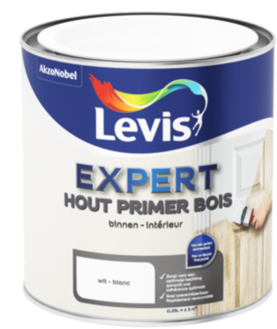 Expert Hout Primer 0,25L Levis Wit