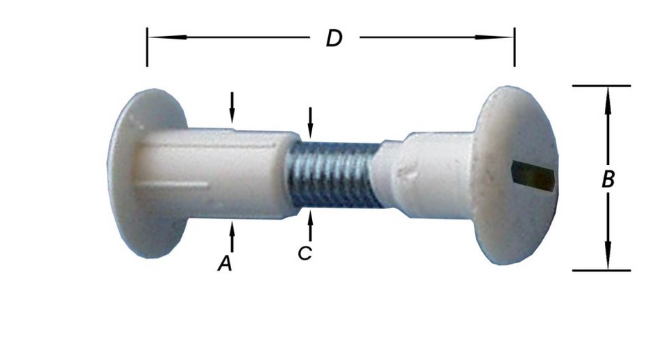 wandverbindingschroefset 37x44mm