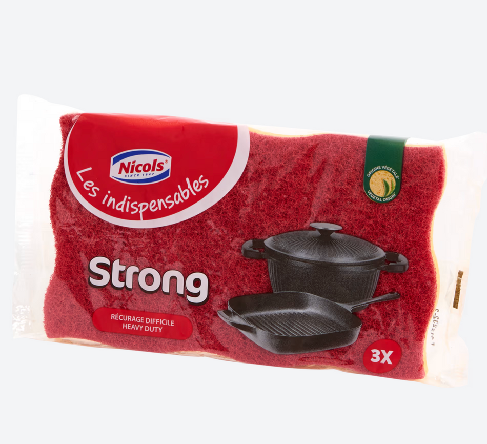 Nicols Heavy Duty Schuursponsjes - 3 stuks