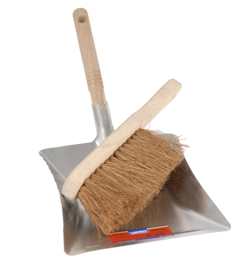 Coco Stoffer+blik gegalvaniseerd