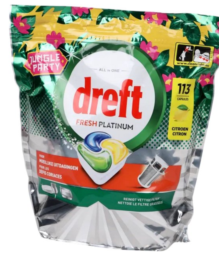 Dreft Fresh Platinum 113 capsules afwasmachine