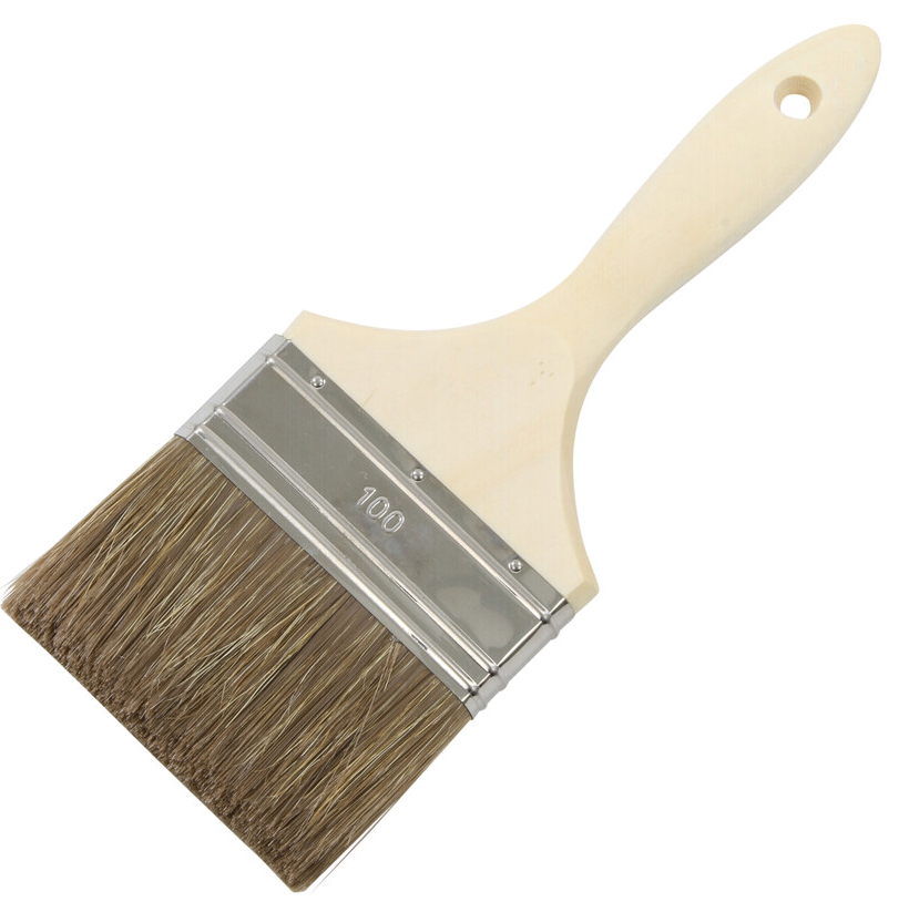 Platte verfkwast blond 4 -universel