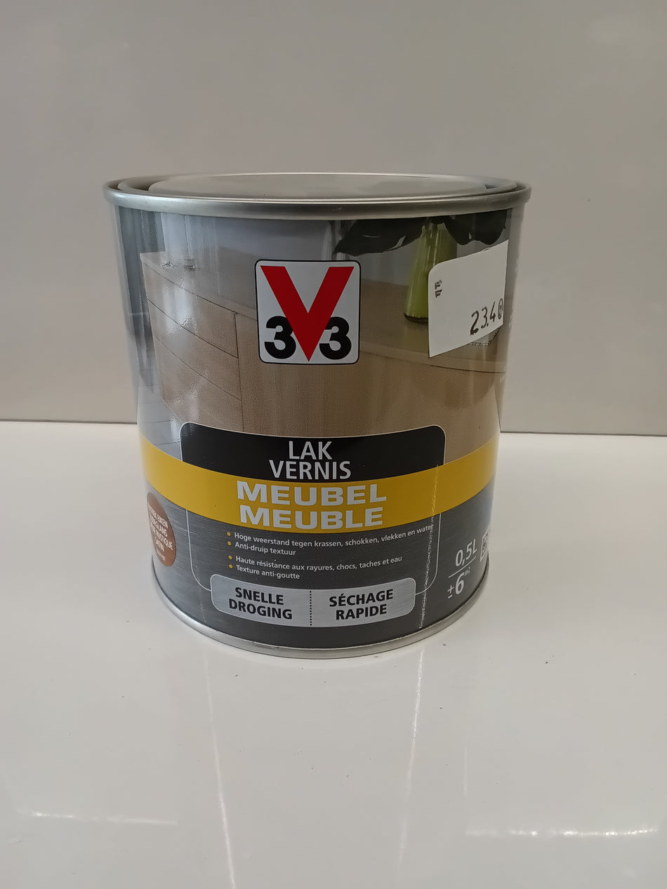 3V3 Meubelvernis 0,5 l Rustiek Eiken