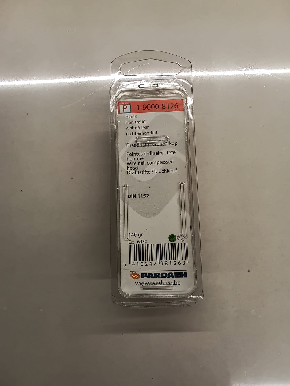 Draadnagels, ronde kop, blank - 2 x 35 mm