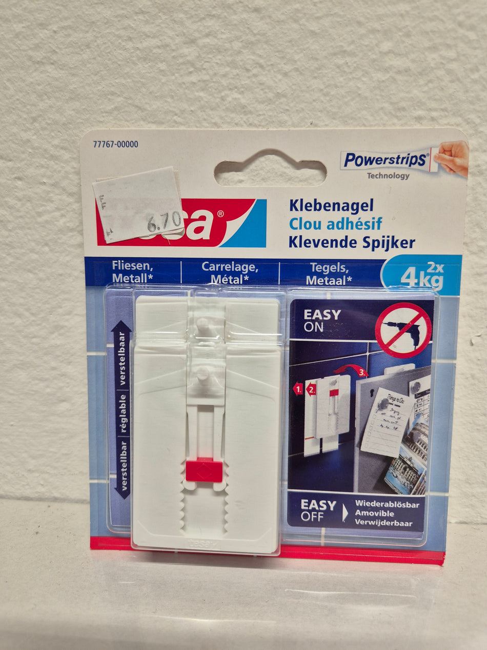 Tesa zelfklevende spijkers 2 stuks tot 4kg
