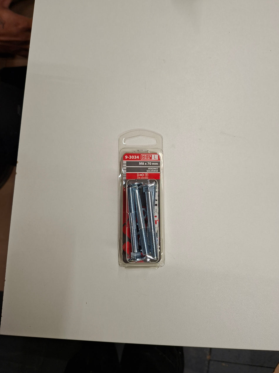 Verzinkt M8x70mm