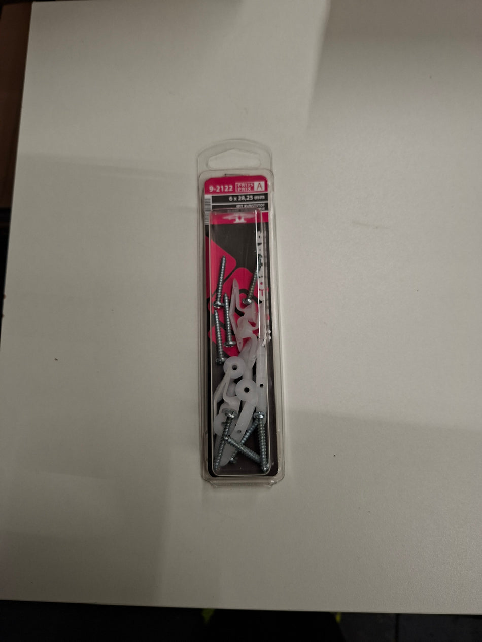 Wit Kunststof 6x28,25mm