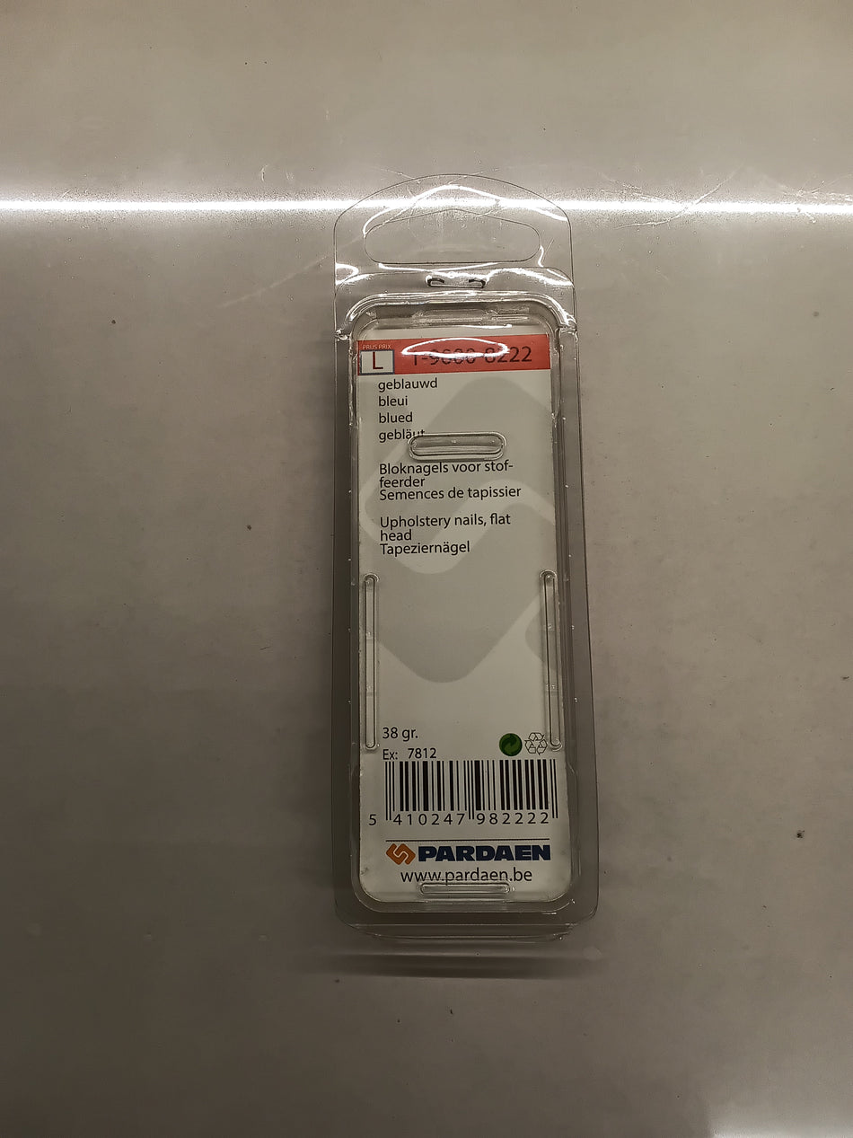 Bloknagels platte kop geblauwd - 13 mm