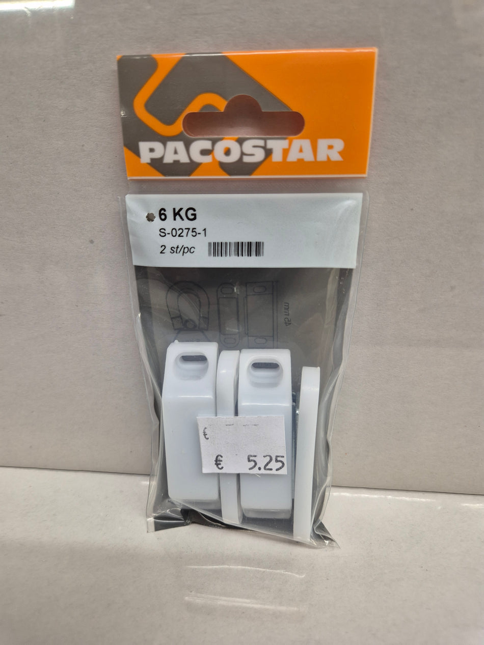 2 MAGNETISCHE SLUITINGEN WIT - 6 KG