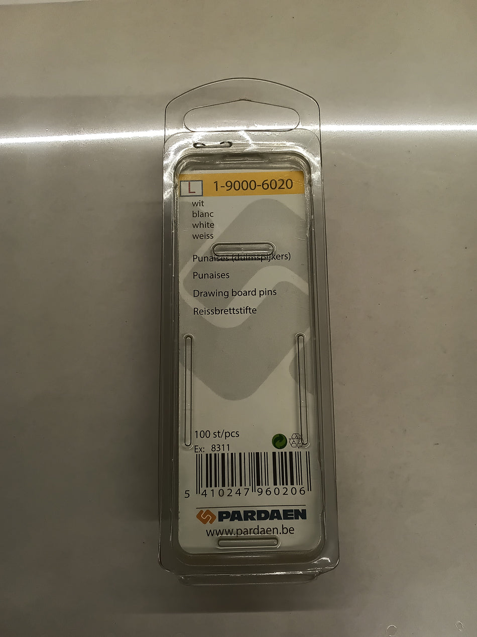 Punaises, met wit pvc-kapje - 10 mm