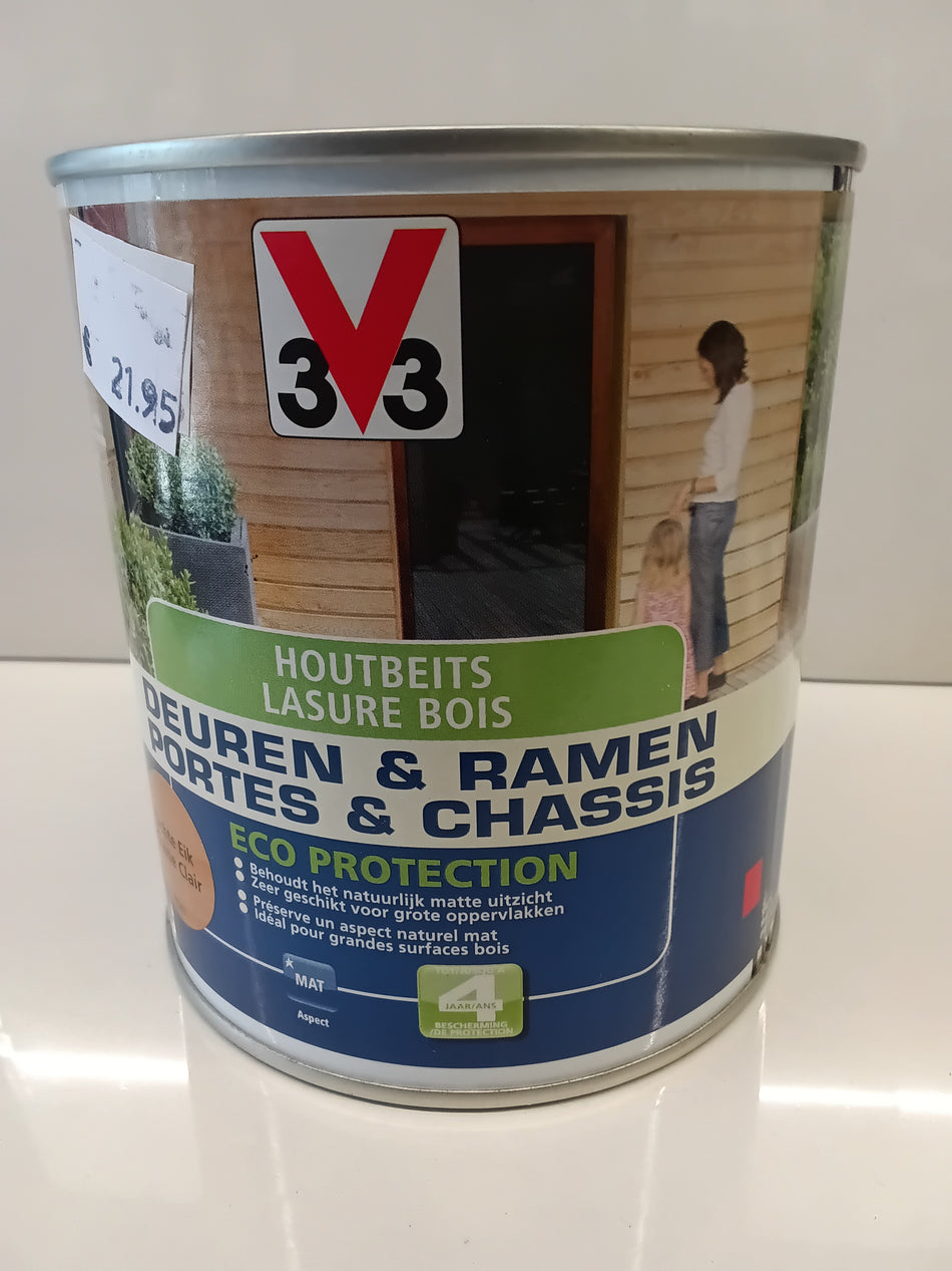 3V3 houtbeits lichte eiken 0,75l