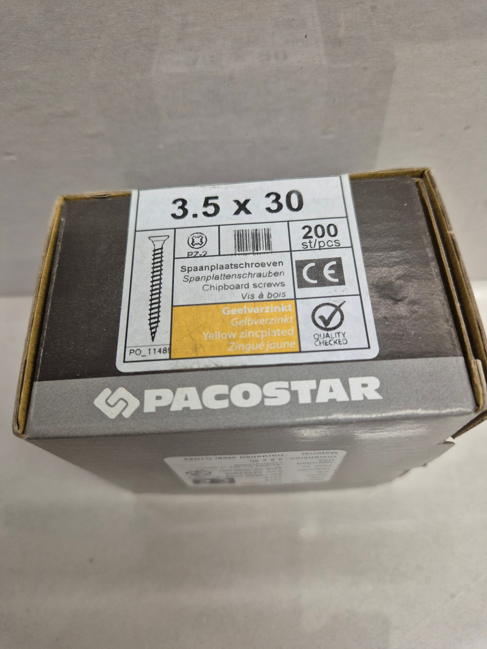 PANEELSCHROEVEN PLATKOP VERZ. - 3,5x30 mm