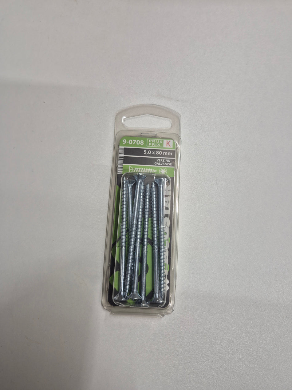 Verzinkt 5,0x80mm