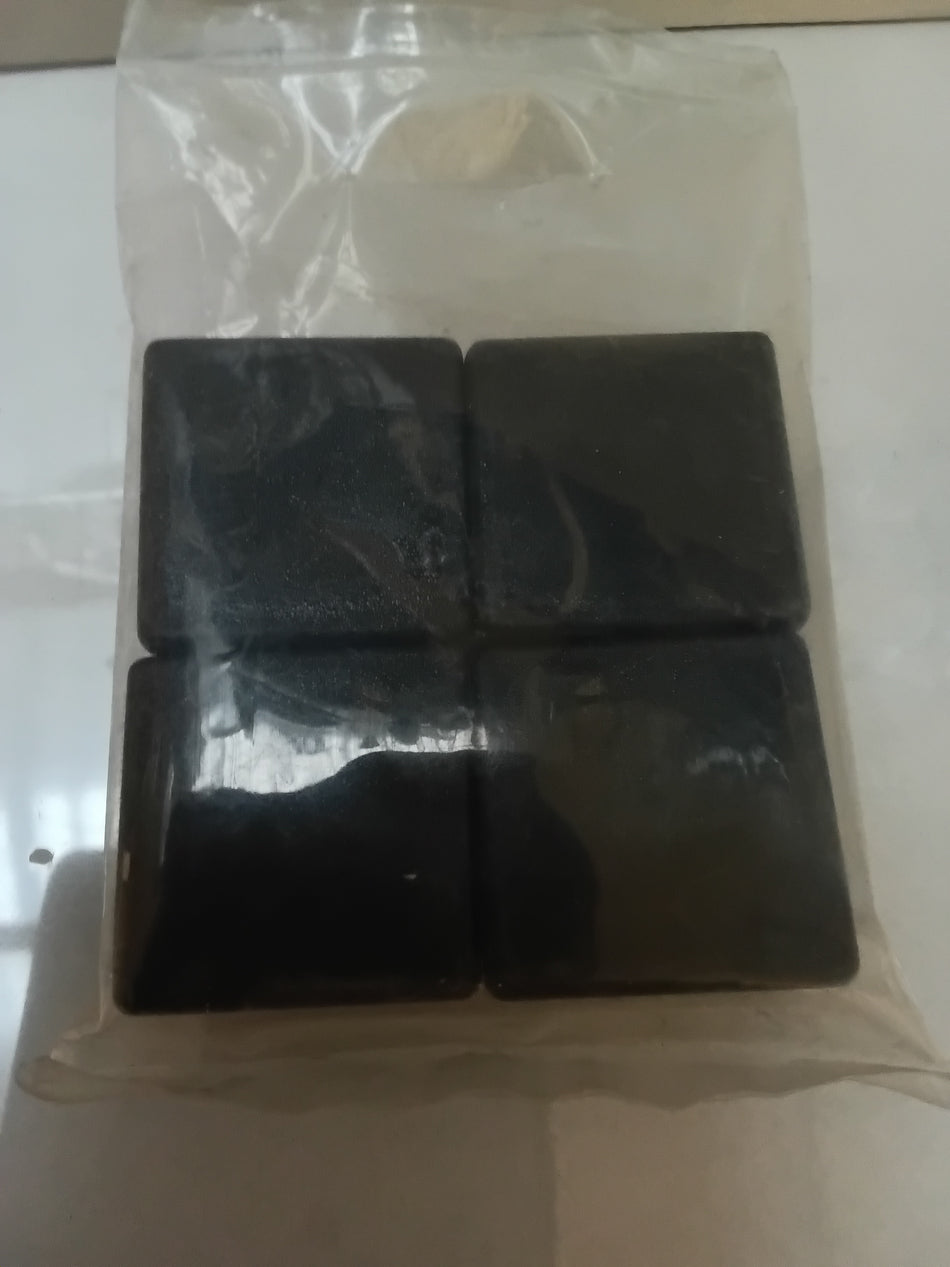 Meubelpootdoppen vierkant zwart 40mm