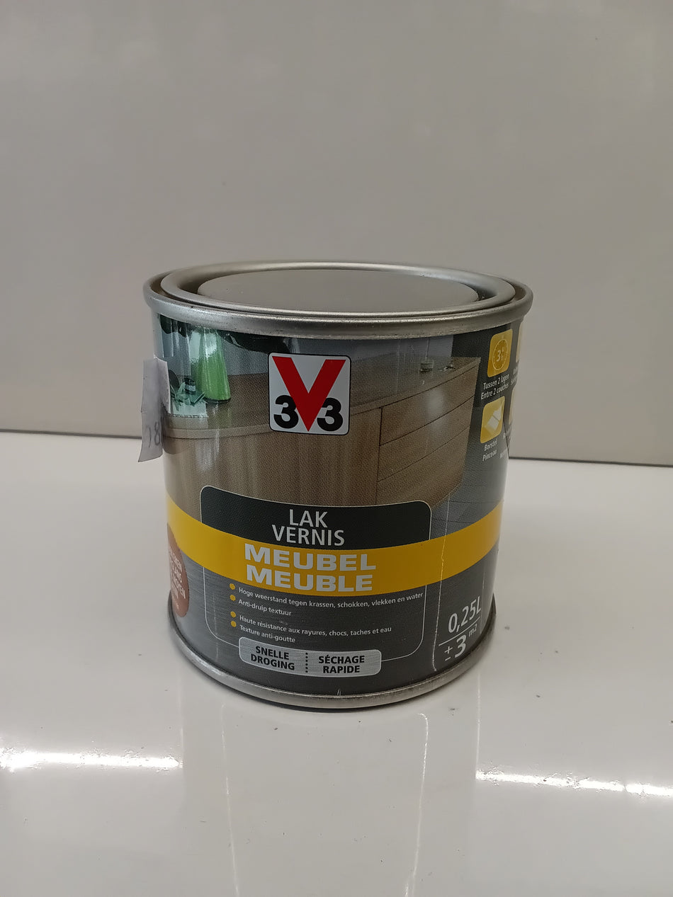 3V3 Meubelvernis 0,25l Midden Eiken