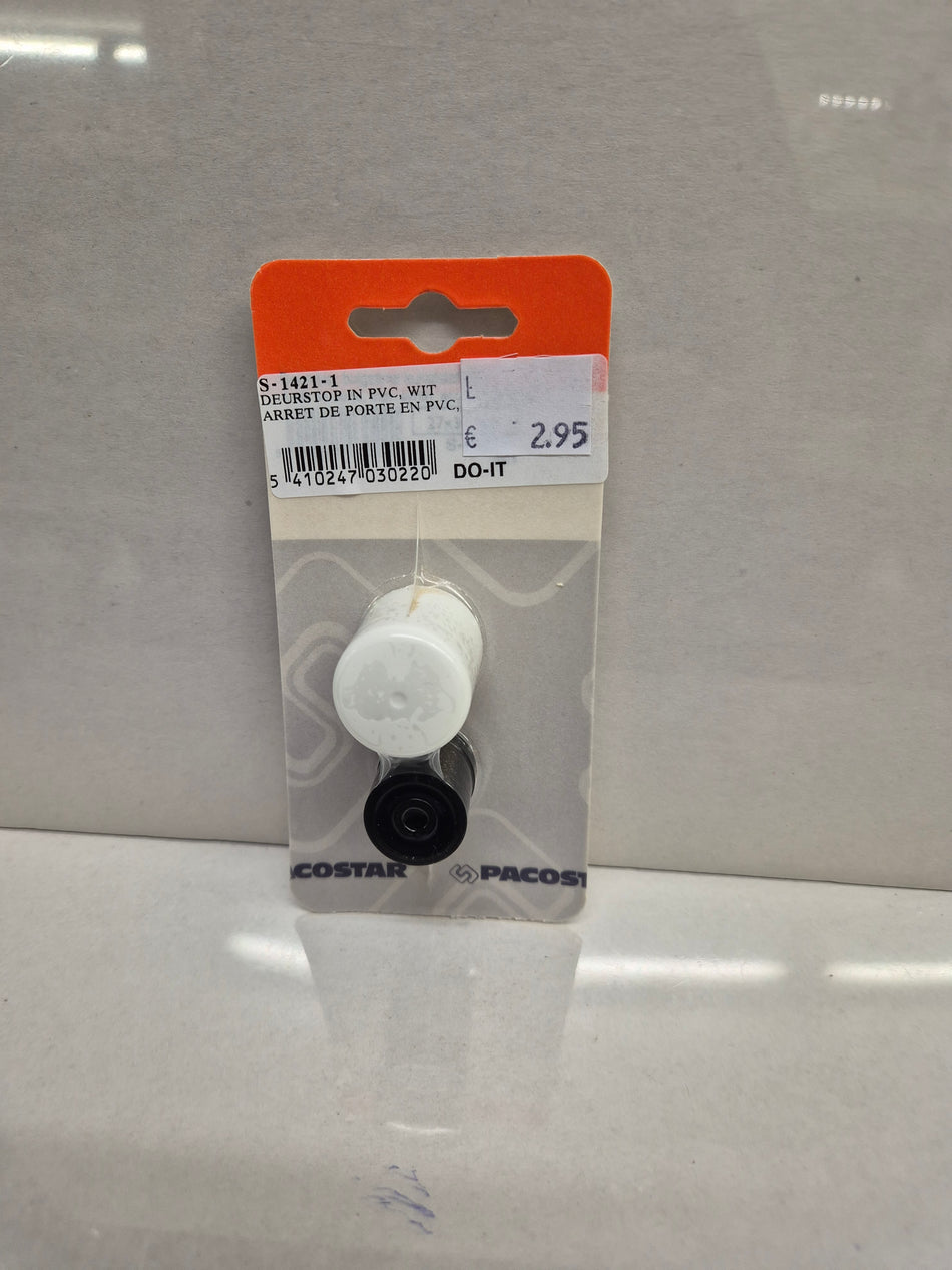 DEURSTOP IN PVC, WIT