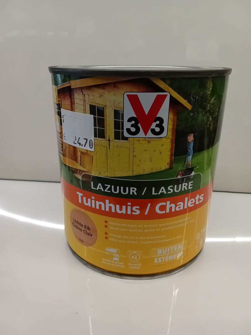3V3 Tuinhuisbeits Licht Eiken 0,75l