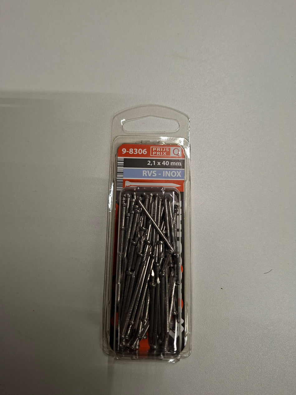 Rvs 2,1x40mm