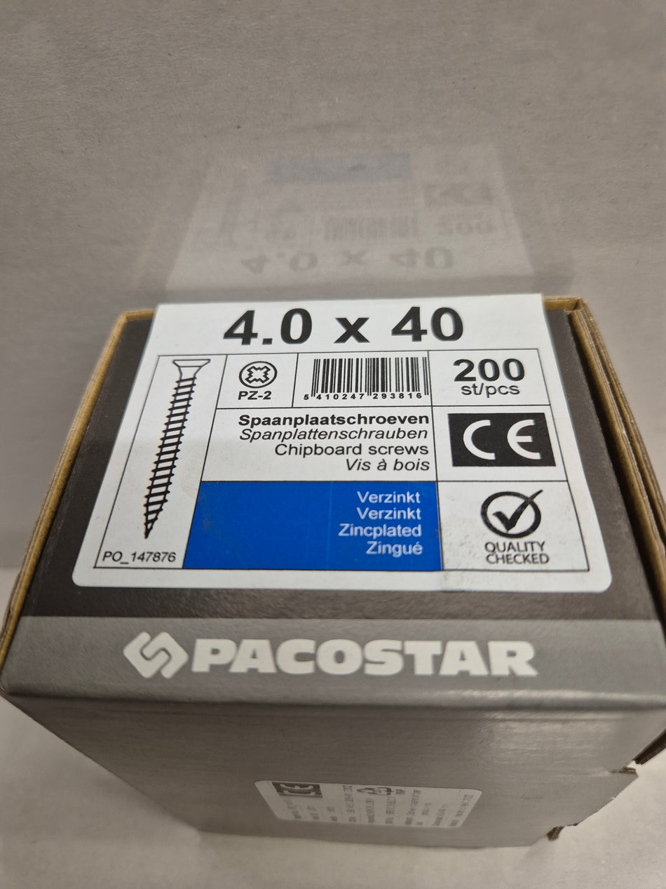 PANEELSCHROEVEN PLATKOP 4X40MM