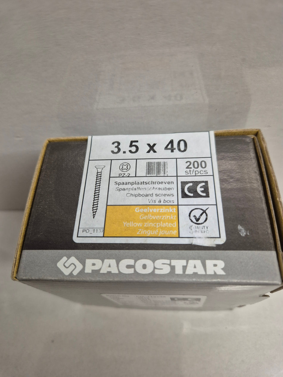 PANEELSCHROEVEN PLATKOP VERZ. - 3,5x40 mm