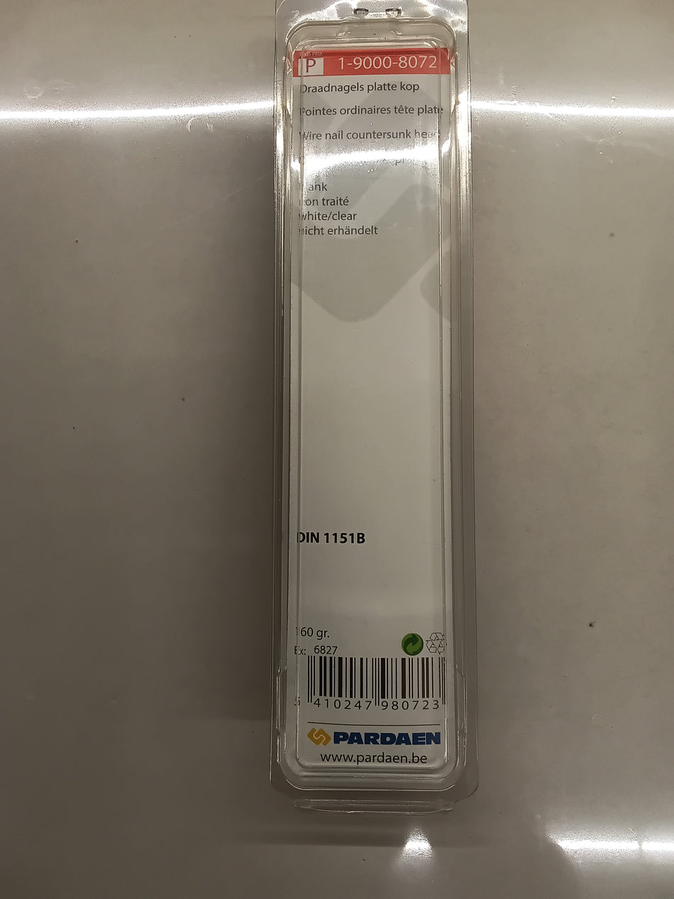 Draadnagels, platte kop, blank - 2,2 x 45 mm