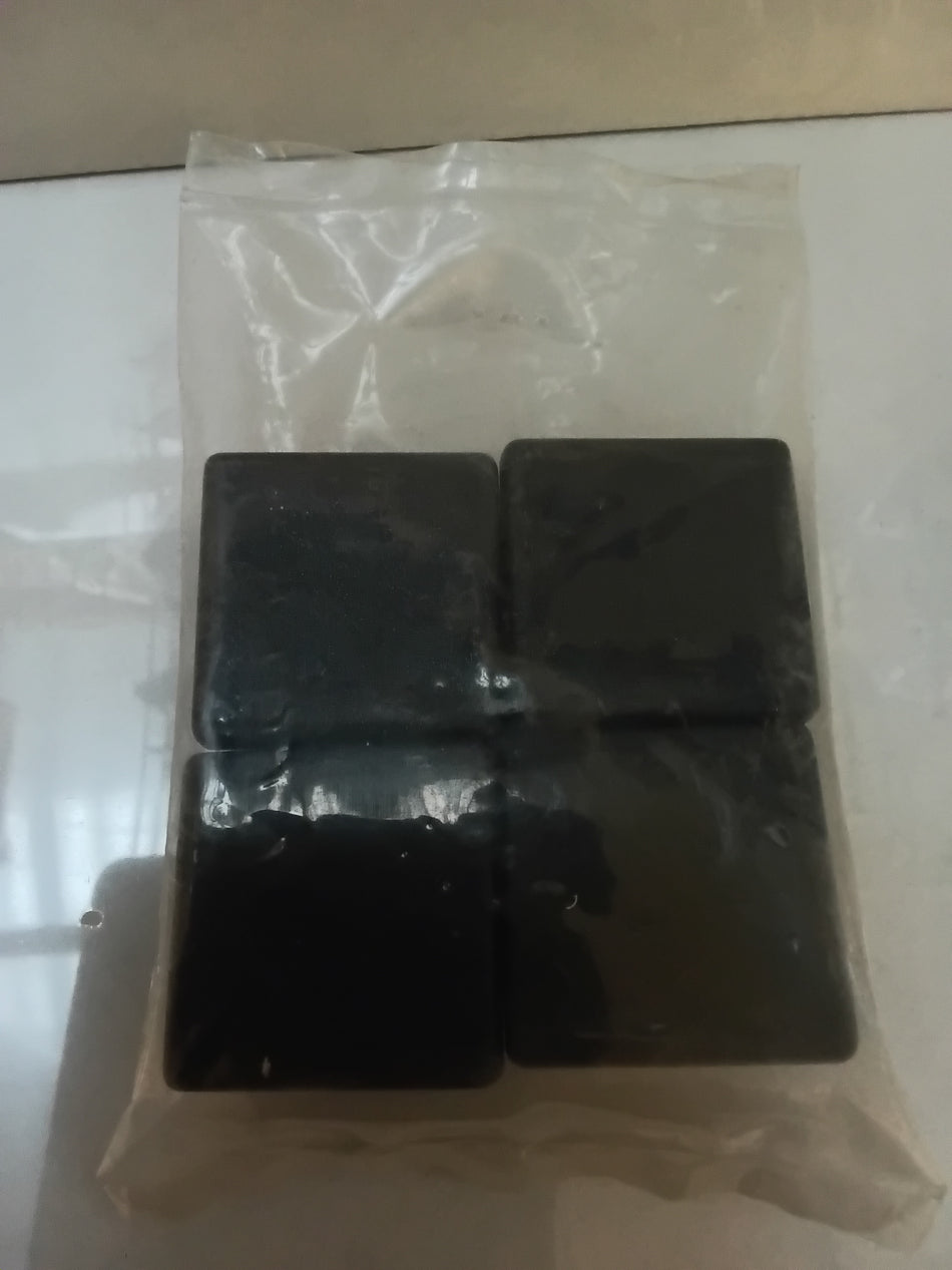 Meubelpootdoppen 40mm vierkant zwart